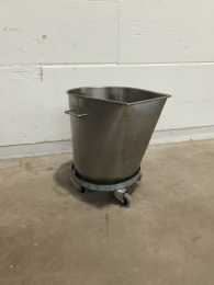 Stainless steel tub on cart